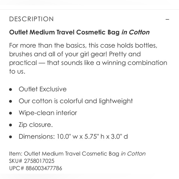 Vera Bradley Medium Cosmetic Bag in Vineyard Floral - Picture 3 of 4